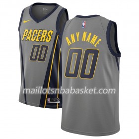Maillot Homme Indiana Pacers Personnalisable 2018-19 Nike City Edition Gris Swingman